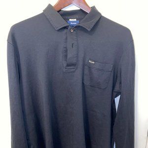 Men's Faconnable Black Long Sleeve, XL